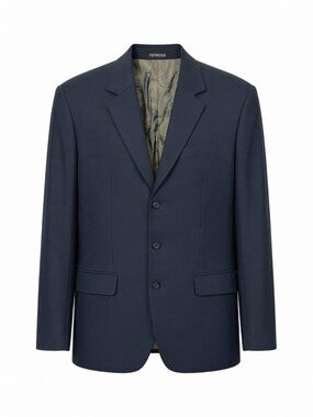 PINKY Men's Blazer 42R Black Three-Button Notch Lapel Solid Handmade Bangkok